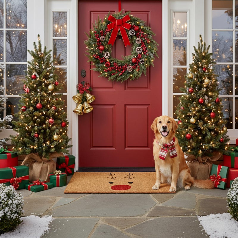 Calloway Mills 105012436 Rudolph Doormat, 24" x 36", Red/Black - Image 2